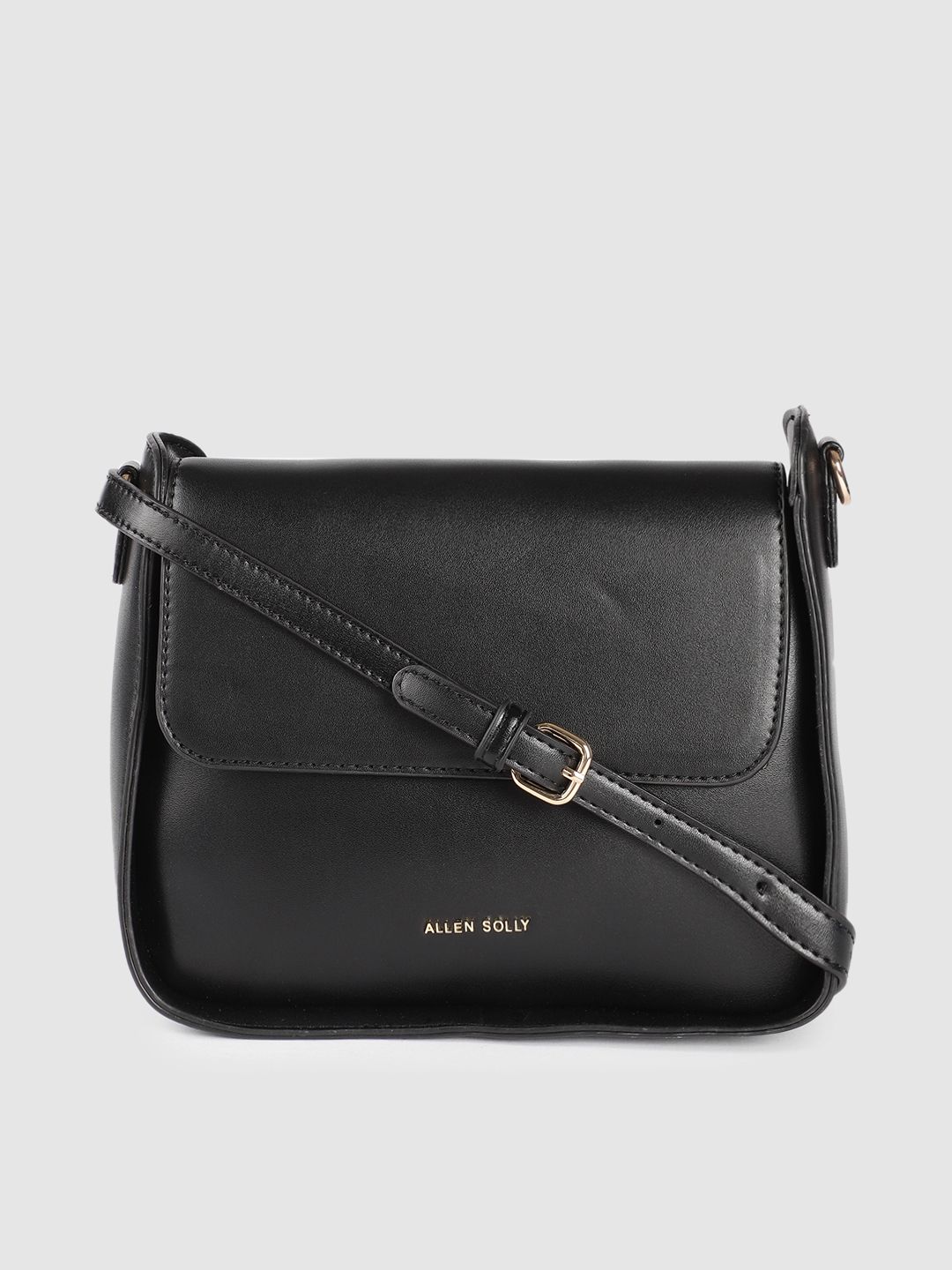 Allen Solly Black PU Structured Sling Bag Price in India