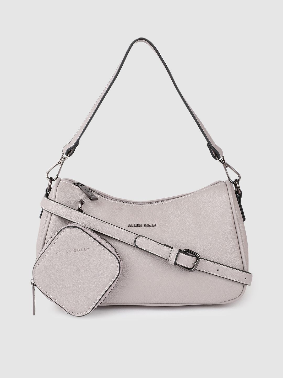 Allen Solly Purple Solid Structured Shoulder Bag Price in India