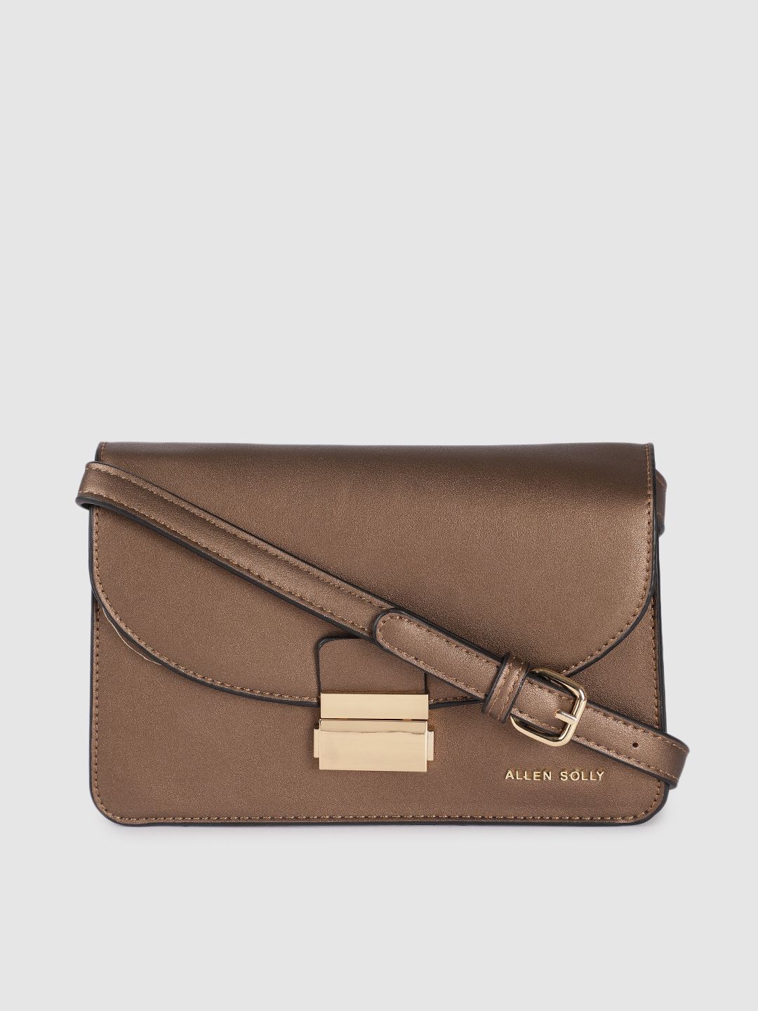 Allen Solly Women Brown PU Structured Sling Bag Price in India