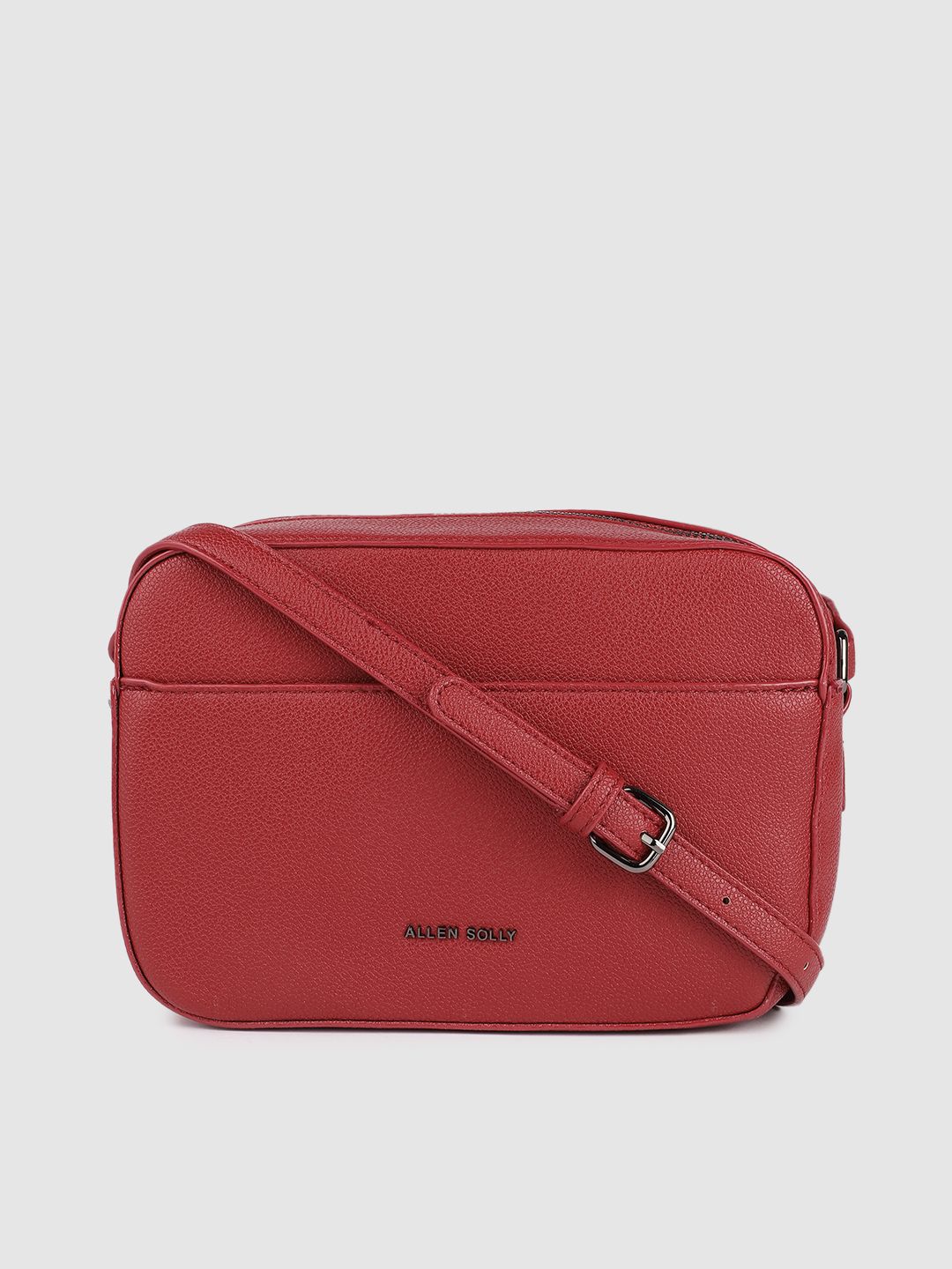 Allen Solly Women Red PU Structured Sling Bag Price in India