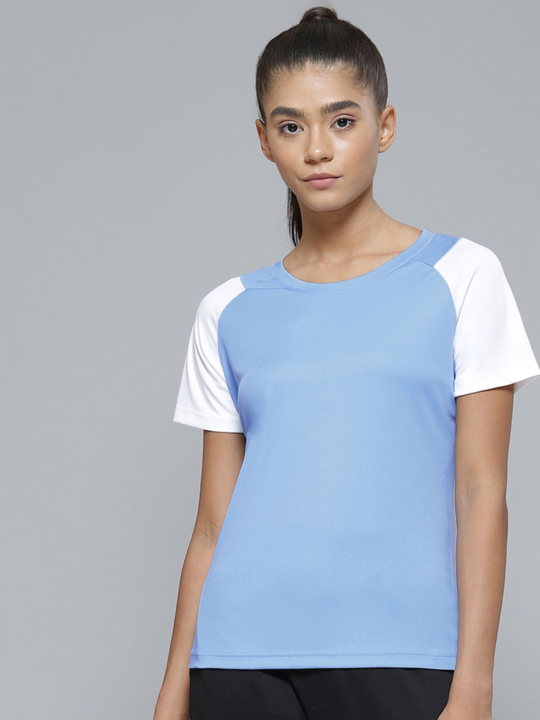 Alcis Women Blue Slim Fit T-shirt Price in India