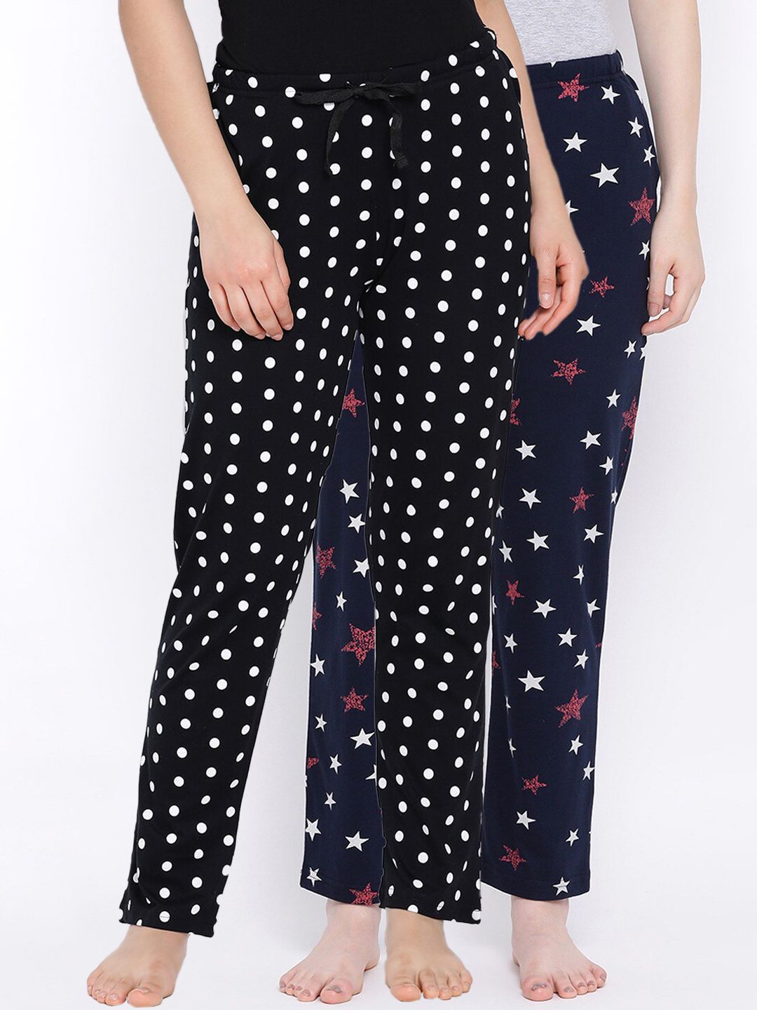 Kanvin Women Pack Of 2 Printed Cotton Lounge Pants Price in India