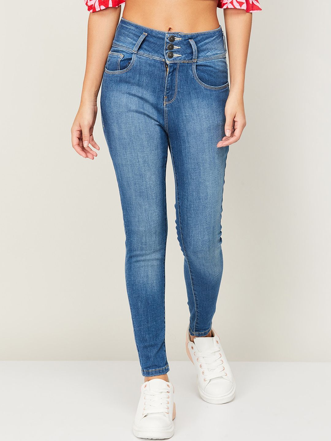 Fame Forever by Lifestyle Women Blue Skinny Fit Light Fade Jeans Price in India