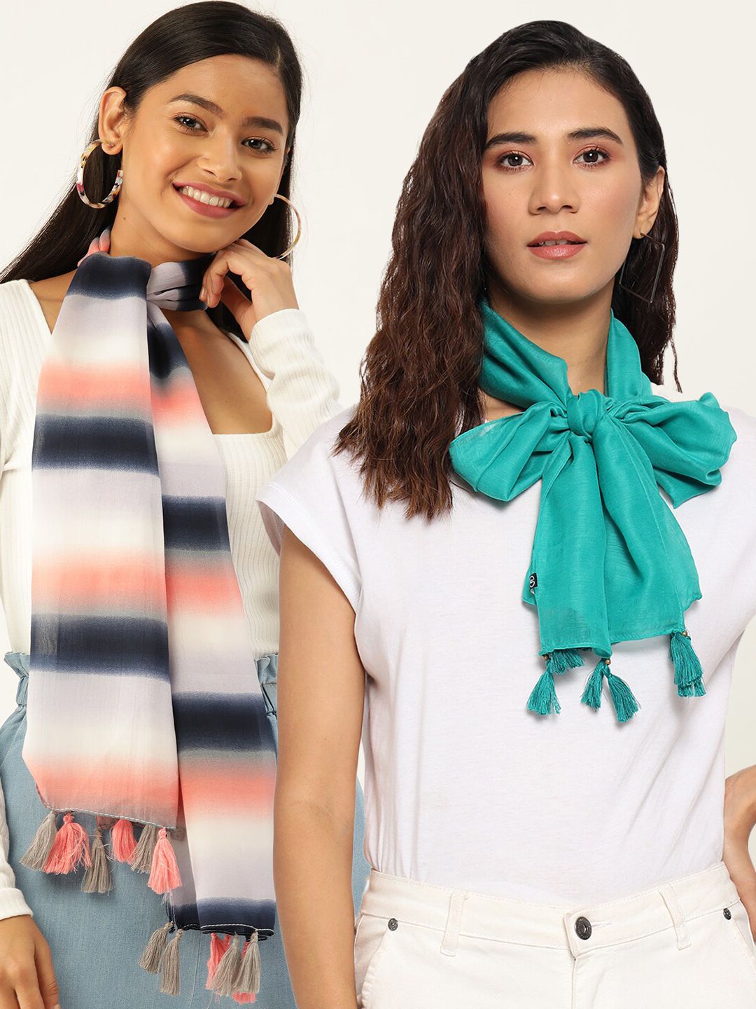 Trend Arrest Women Pack of 2 Printed Scarves Price in India