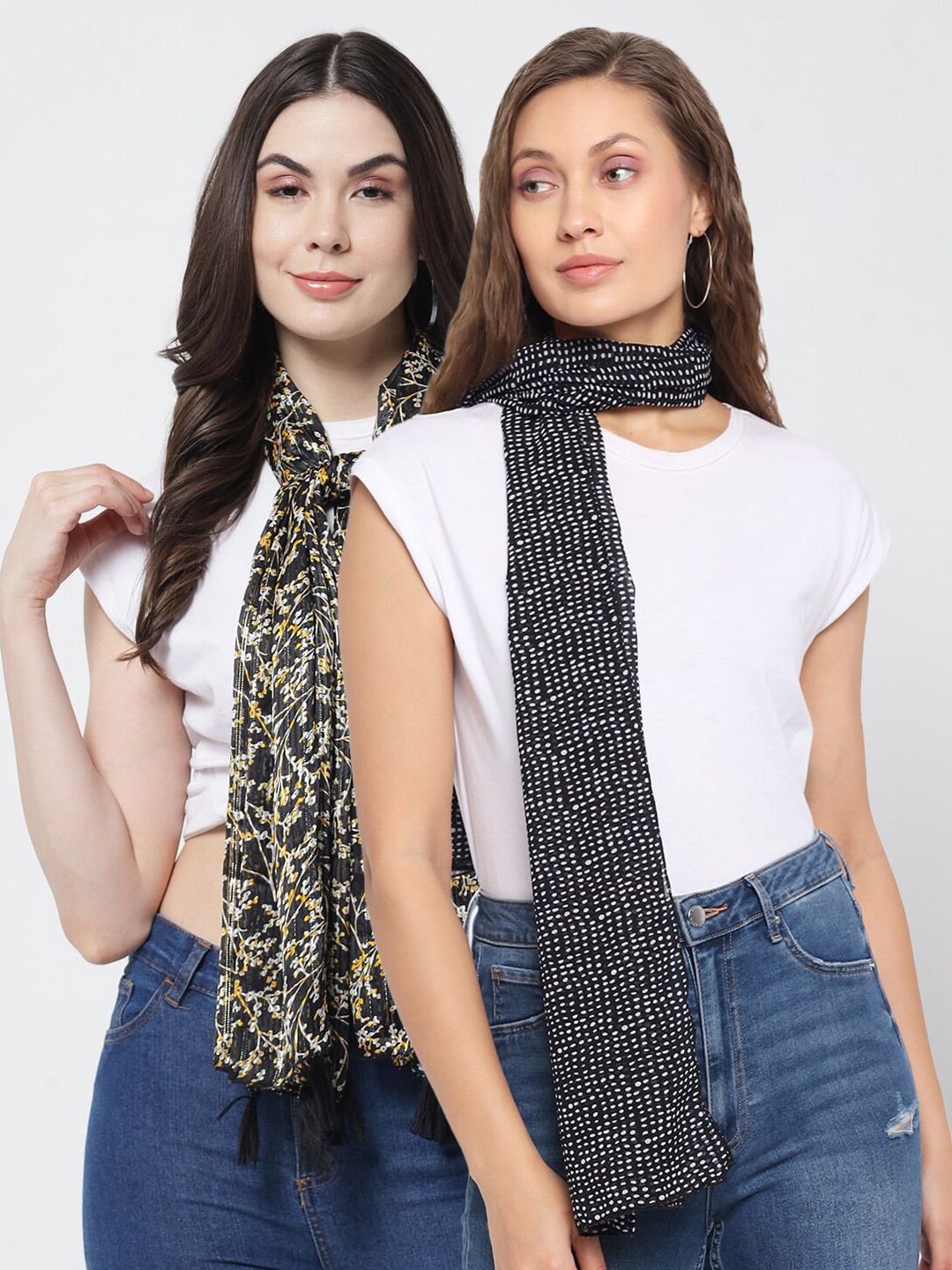 Trend Arrest Women Pack of 2 Printed Scarf Price in India