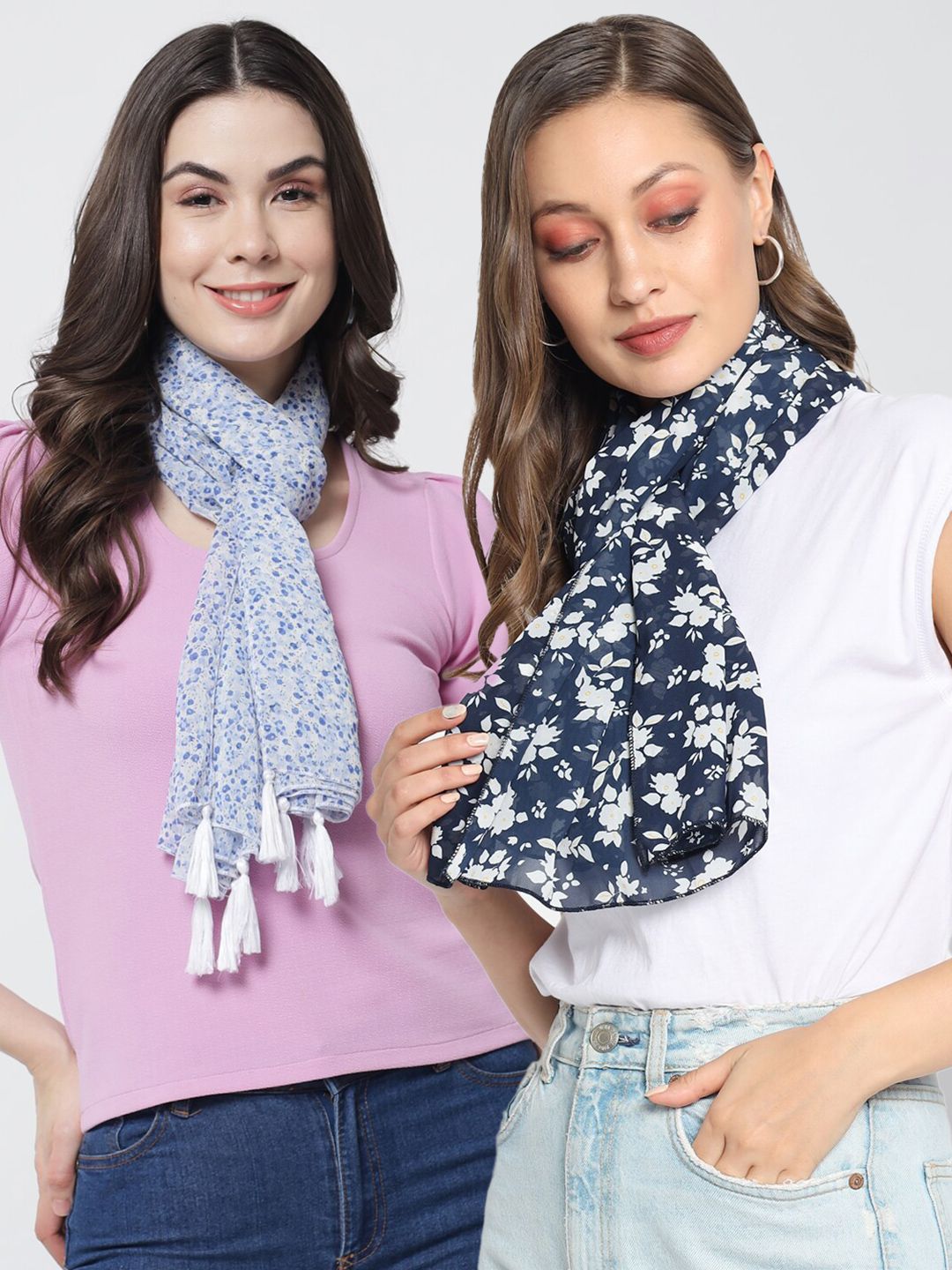 Trend Arrest Women Pack of 2 Printed Scarf Price in India