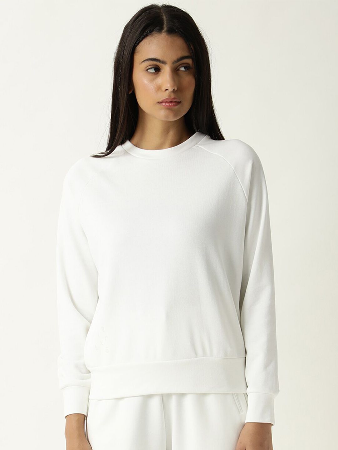 ARTICALE Women Off White Sweatshirt Price in India