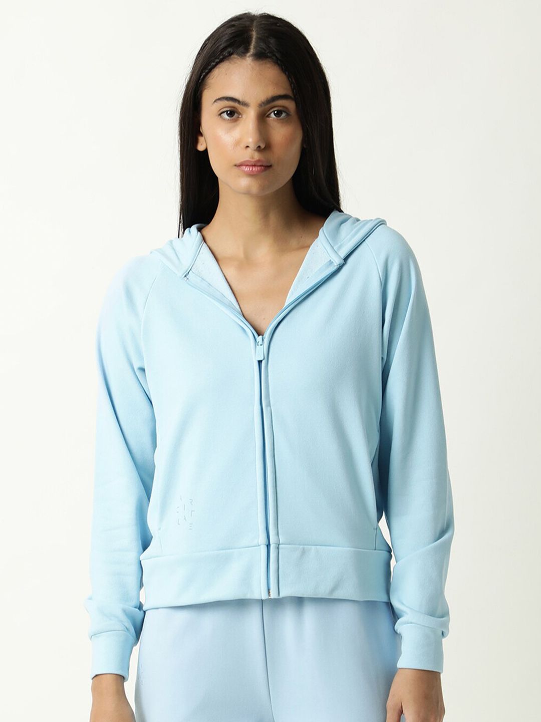 ARTICALE Women Blue Hooded Sweatshirt Price in India