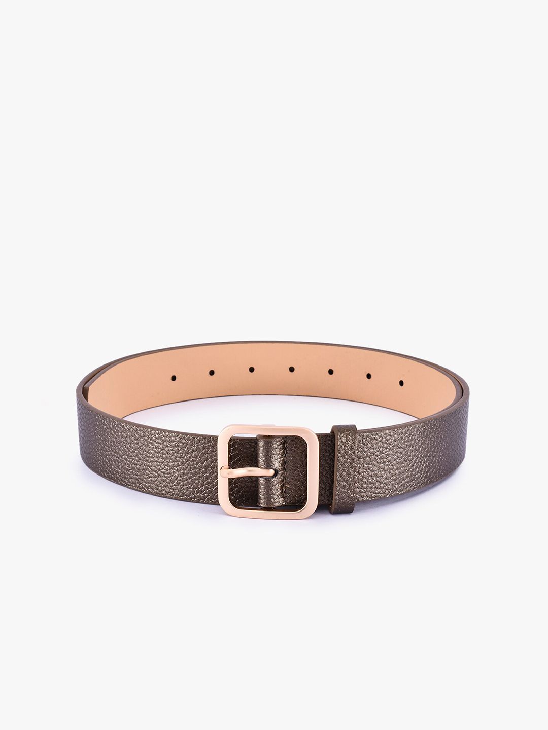 BuckleUp Women Brown Textured Belt Price in India