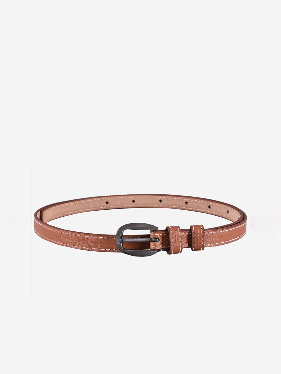 BuckleUp Women Tan Brown Solid Belt Price in India