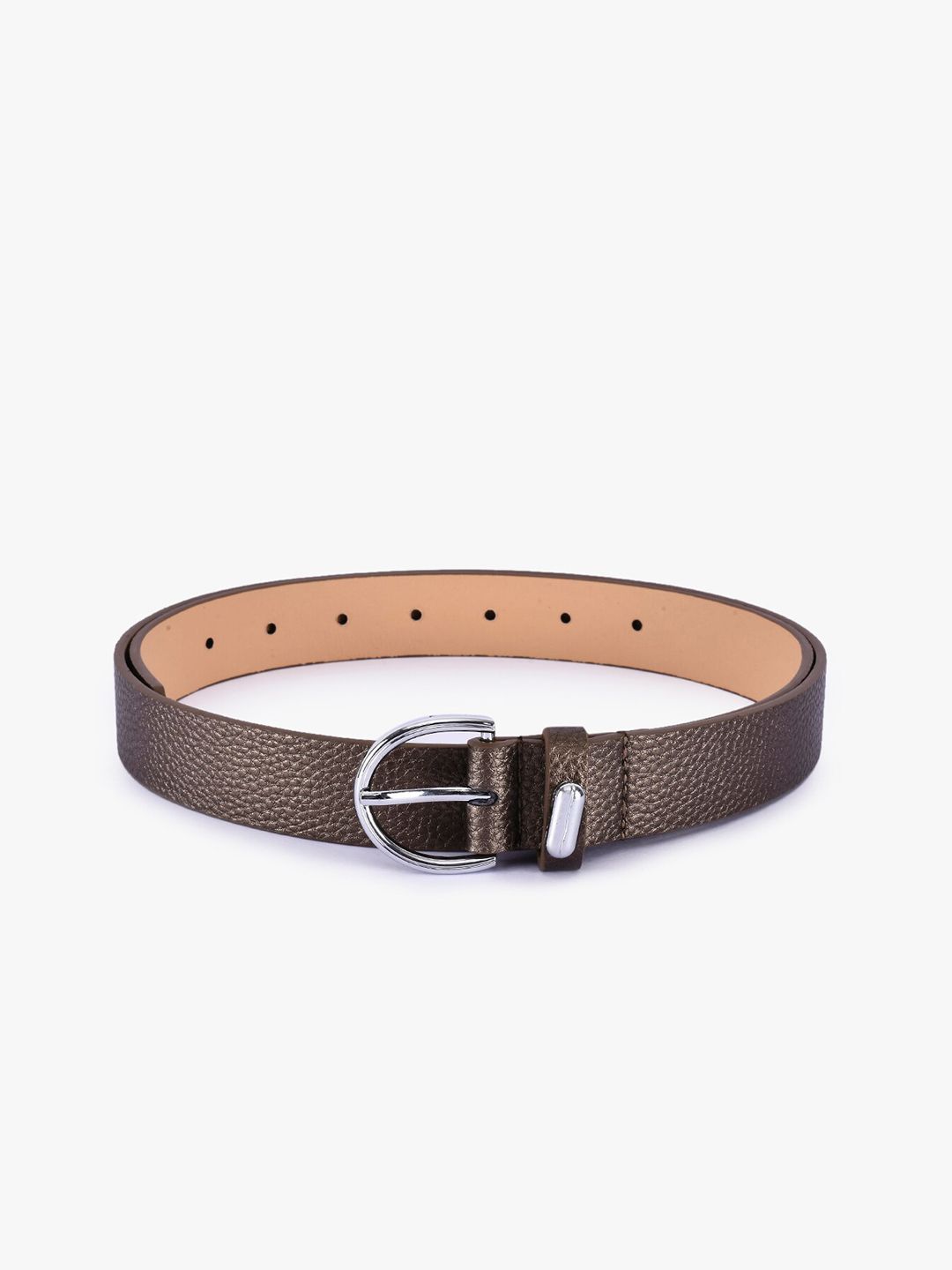 BuckleUp Women Brown Textured Belt Price in India