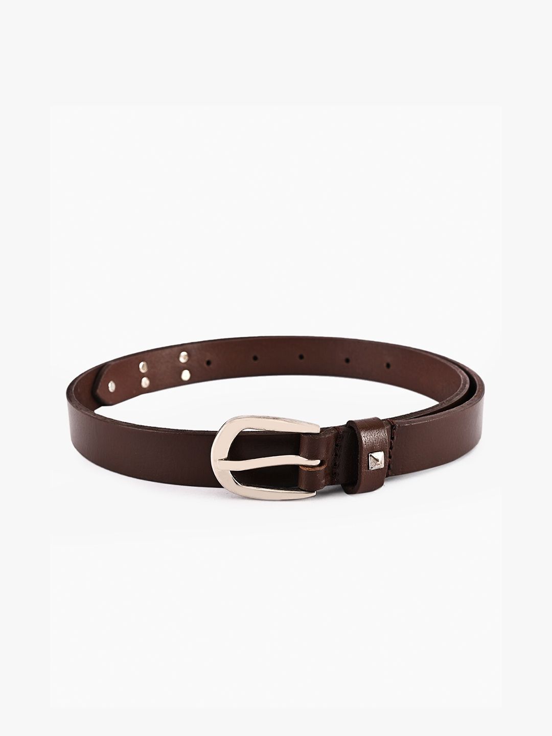 BuckleUp Women Brown Leather Formal Belt Price in India