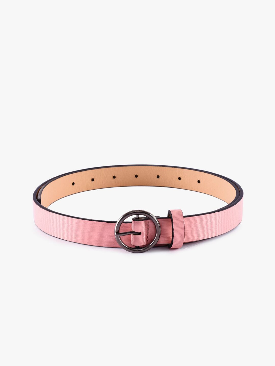 BuckleUp Women Pink Textured Belt Price in India