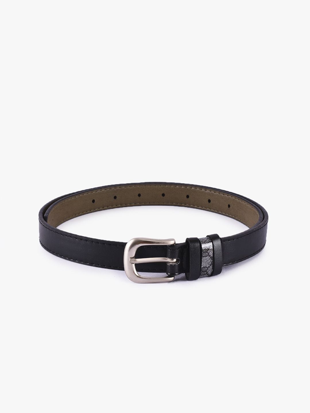 BuckleUp Women Black Solid Belt Price in India