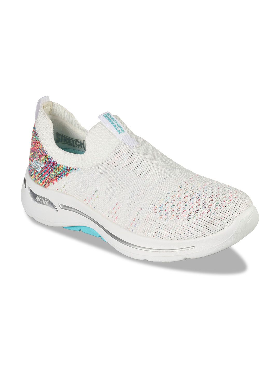 Skechers Women White Mesh Walking FUN TIMES Non-Marking Shoes Price in India