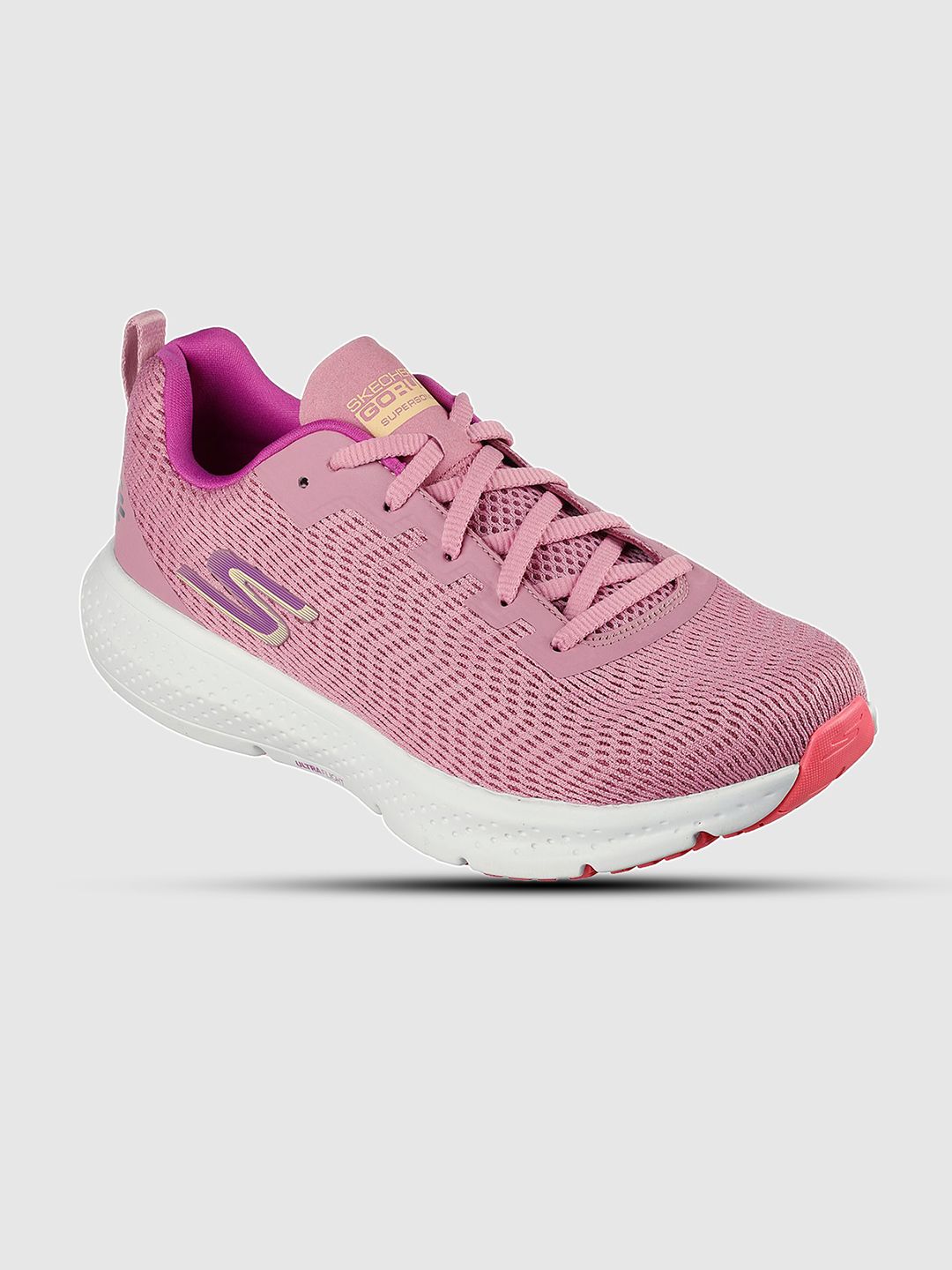 Skechers Women Pink Mesh GO RUN SUPERSONIC Running Non-Marking Shoes