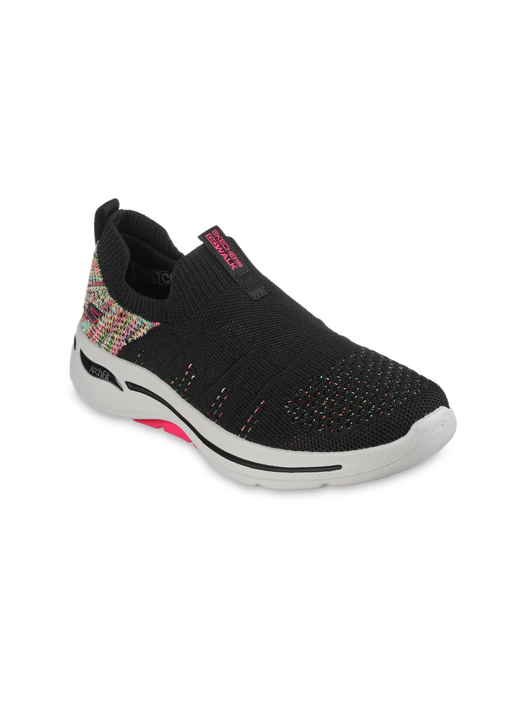 Skechers Women Black Mesh GO WALK ARCH FIT Walking Non-Marking Shoes Price in India