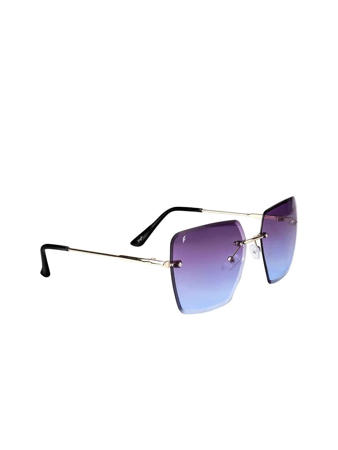 Floyd Unisex Purple Lens & Gold-Toned Square Sunglasses UV Protected Lens Rl8_Gold_Vio Price in India