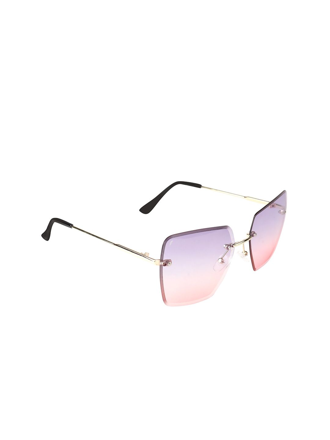 Floyd Unisex Pink Lens & Gold-Toned Square Sunglasses with UV Protected Lens Rl8_Vio_Pink-Pink Price in India