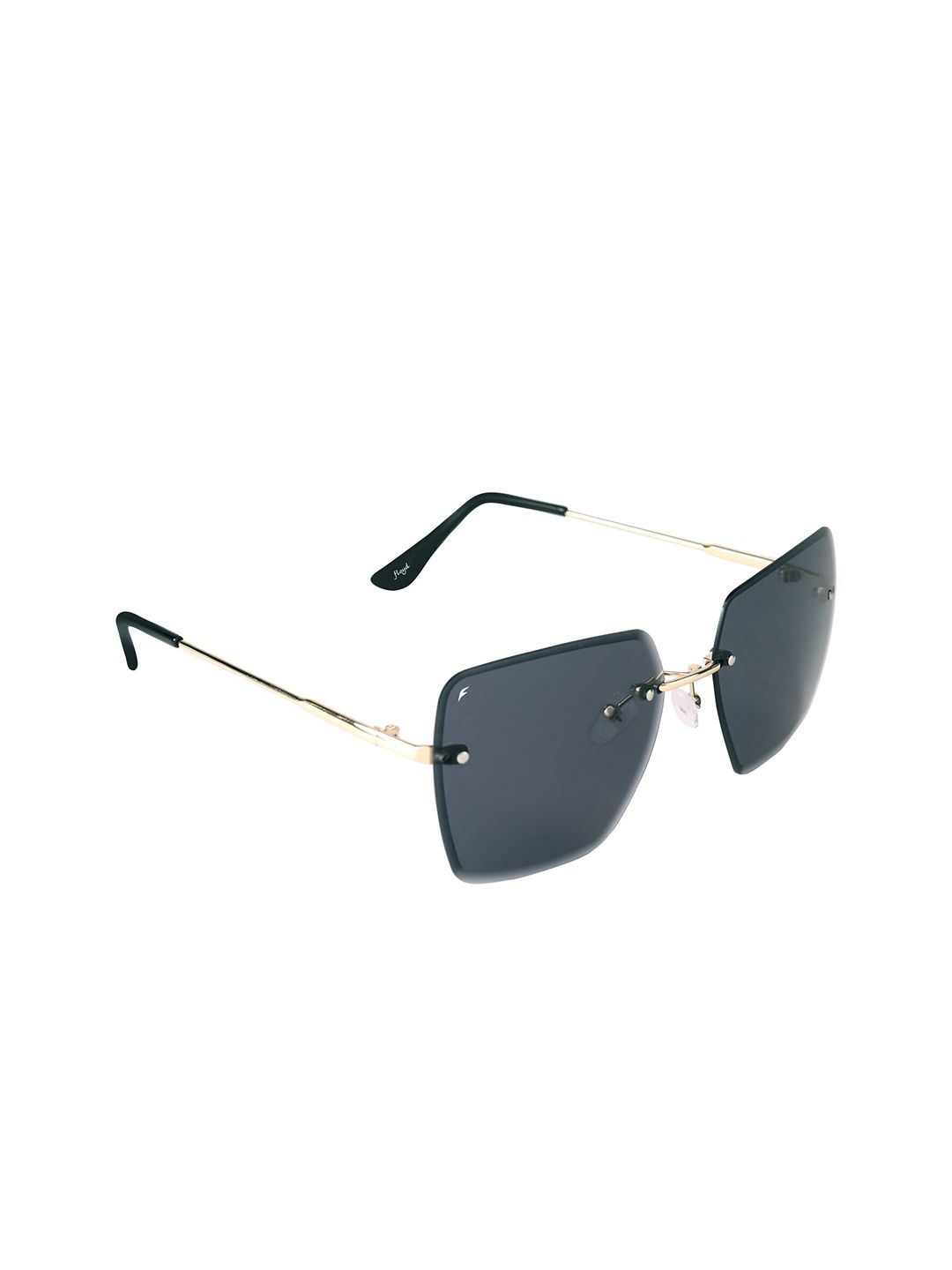 Floyd Black Lens & Gold-Toned Square Sunglasses with UV Protected Lens Rl8_Gold_Blk-Black Price in India