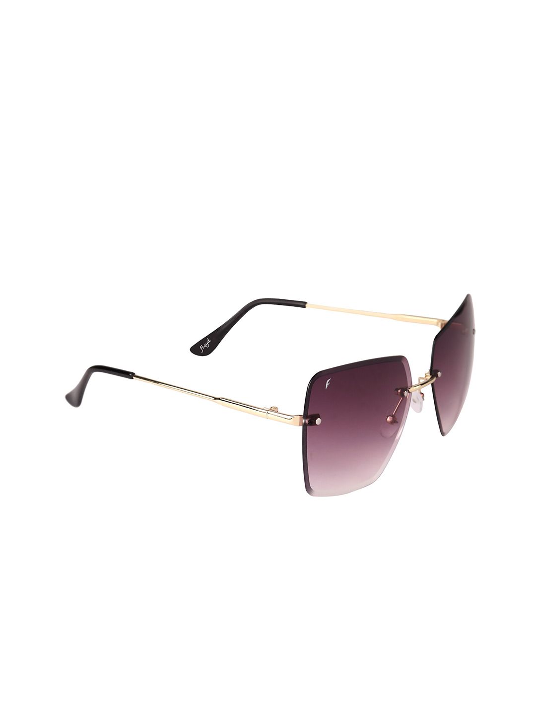 Floyd Unisex Grey Lens & Gold-Toned Square Sunglasses with UV Protected Lens Price in India