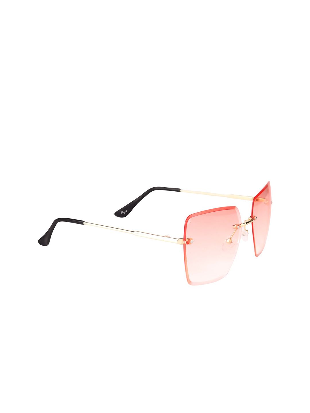 Floyd Unisex Pink Lens & Gold-Toned Square Sunglasses with UV Protected Lens Rl8_Gold_Pink-Pink Price in India