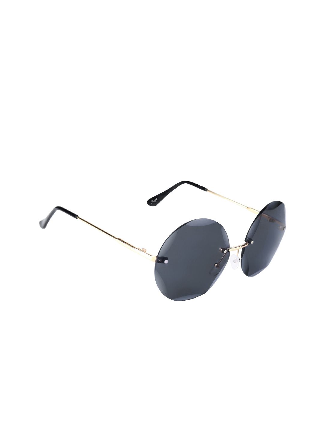 Floyd Unisex Black Lens & Gold-Toned Round Sunglasses with UV Protected Lens Price in India