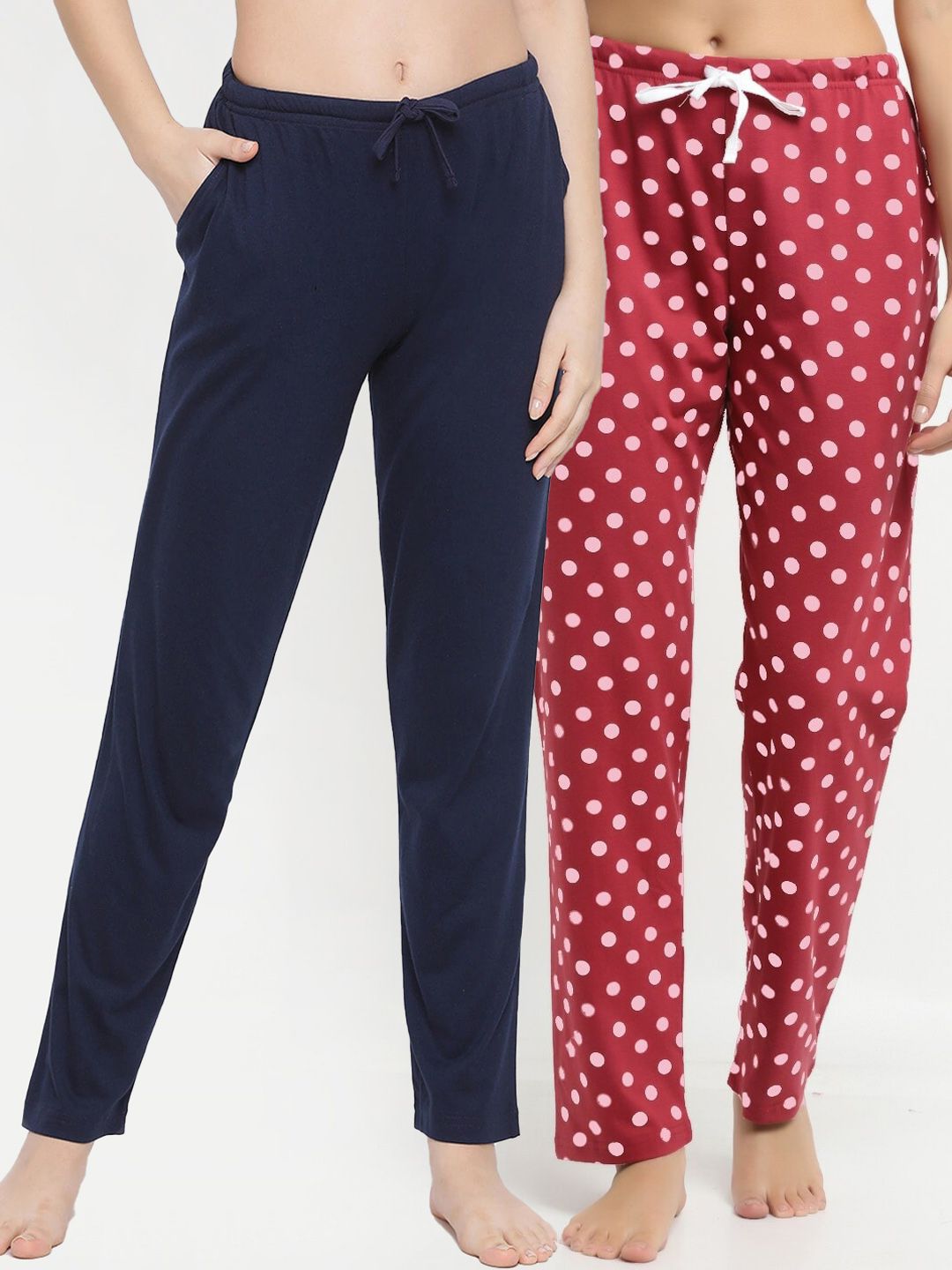 Kanvin Women Pack of 2 Printed Cotton Lounge Pants Price in India