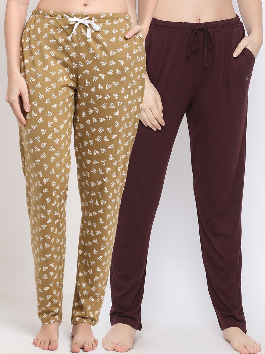 Kanvin Women Pack of 2 printed Cotton  Lounge Pants Price in India