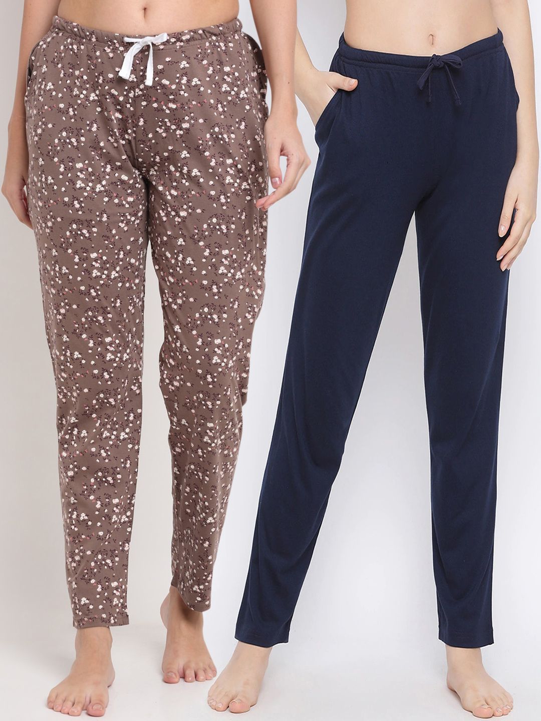 Kanvin Women Pack of 2 Printed Cotton Lounge Pants Price in India