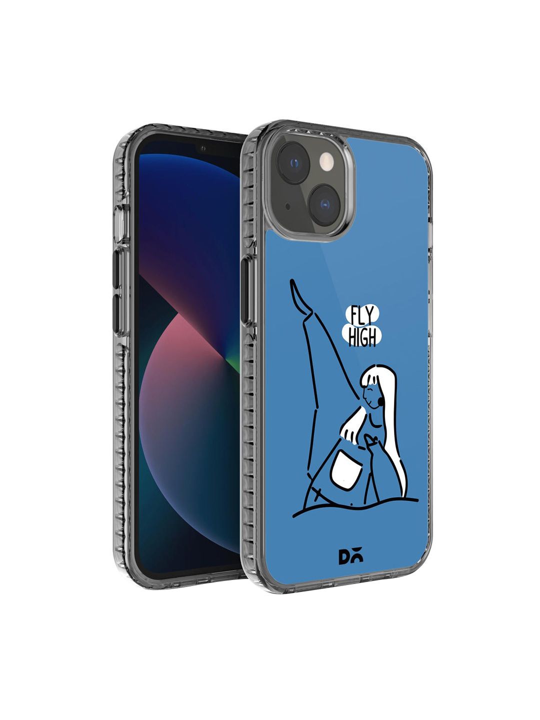 DailyObjects Blue & White Printed Flying High Stride 2.0 iPhone 13 Phone Case