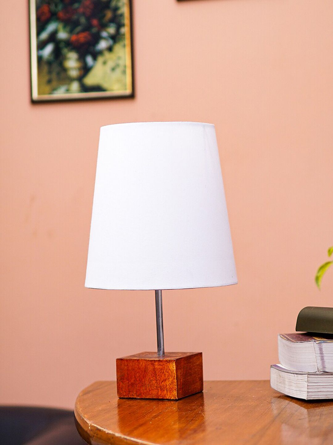 Pinecraft INTERNATIONAL White Ema Table Lamp with White Shade Price in India