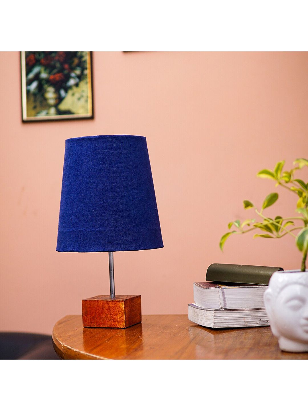 Pinecraft INTERNATIONAL Blue Table Lamp With Shade Price in India