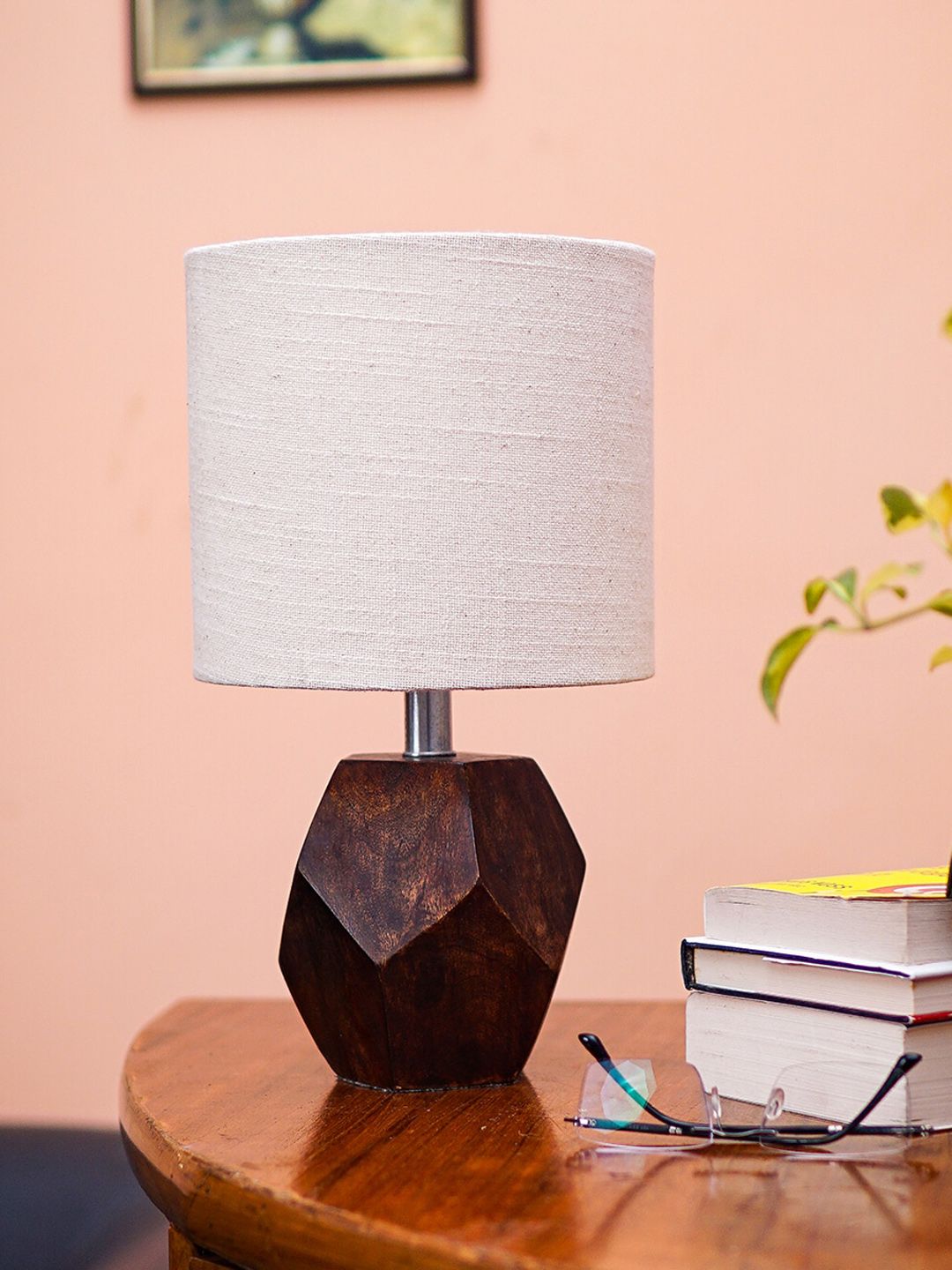 Pinecraft INTERNATIONAL Brown Sefinn Table Lamp with Off White Shade Price in India