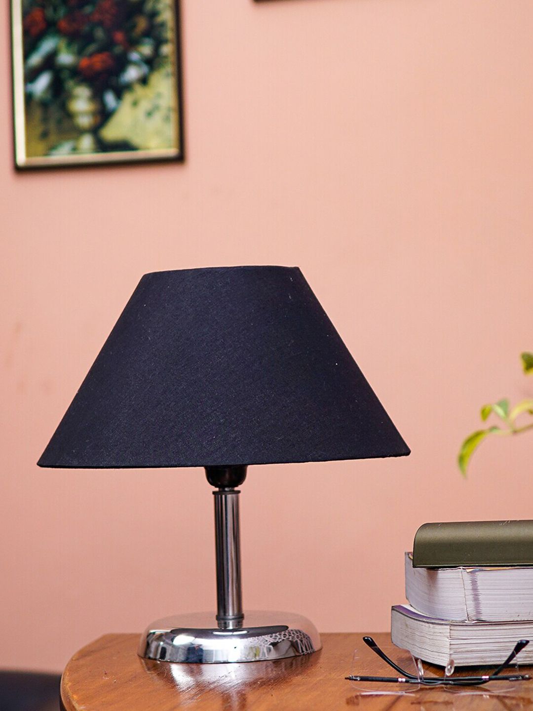 Pinecraft INTERNATIONAL Black Levi Table Lamp with Black Shade Price in India