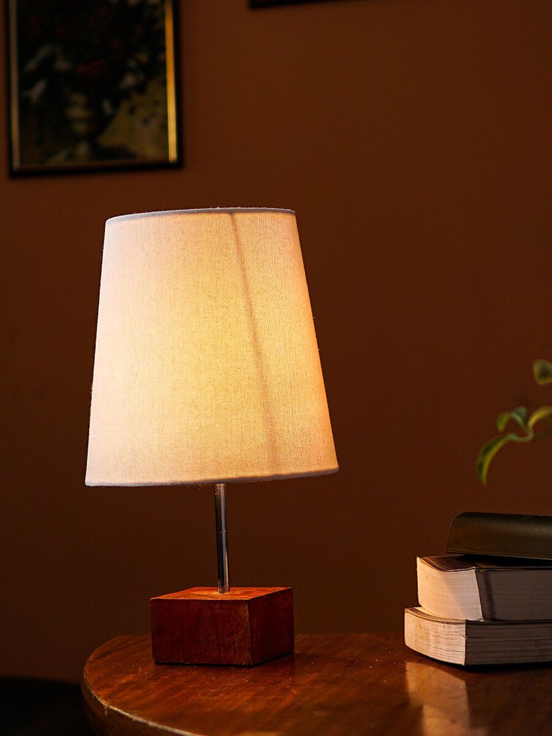 Pinecraft INTERNATIONAL Off White Ema Table Lamp with Off White Shade Price in India