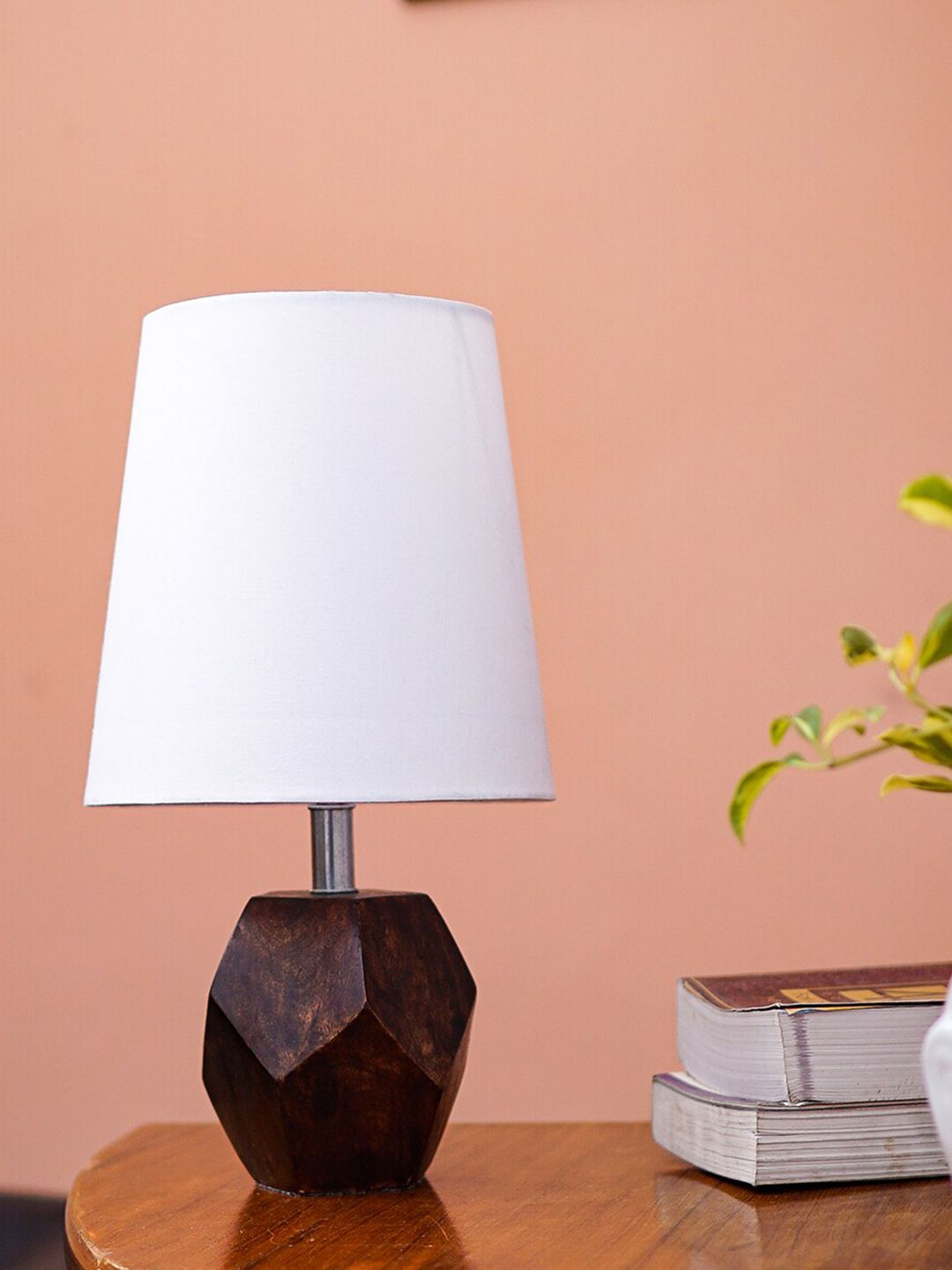 Pinecraft INTERNATIONAL Brown and White Sefinn Table Lamp with Shade Price in India