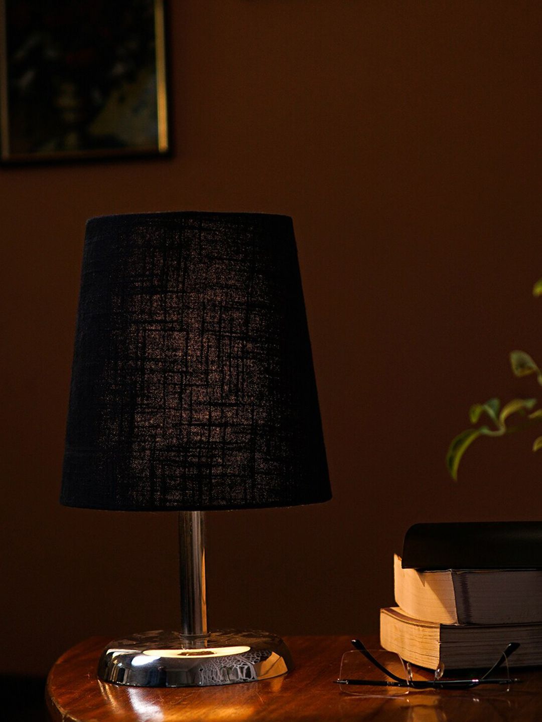Pinecraft INTERNATIONAL Black Levi Table Lamp with Black Shade Price in India