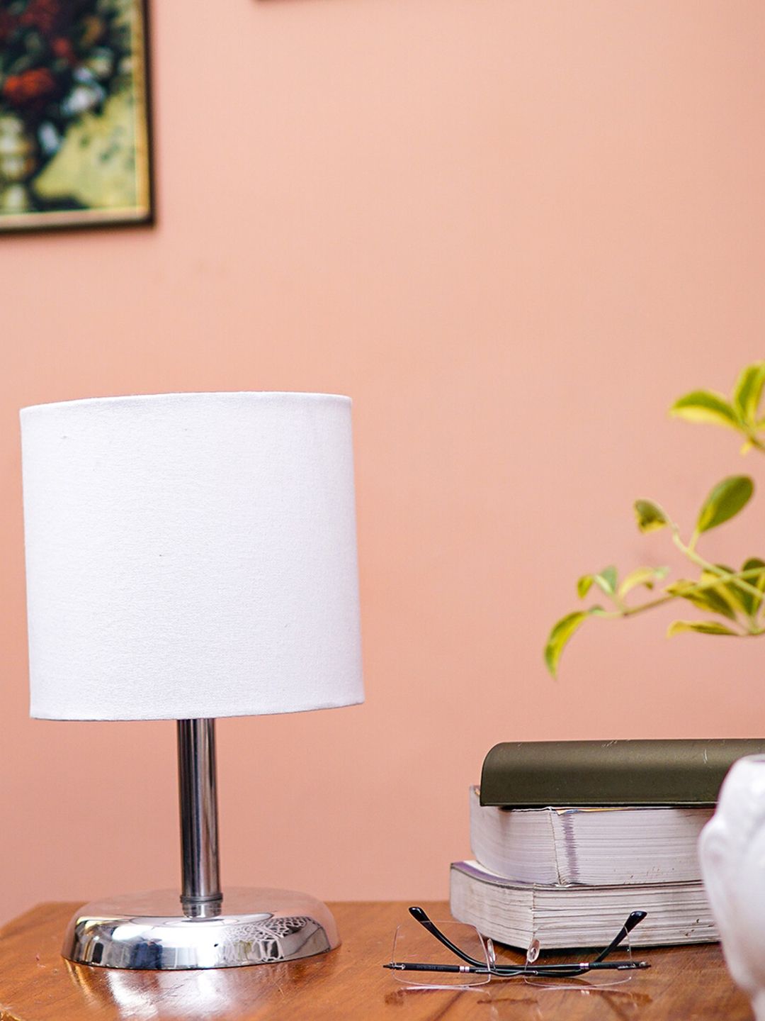 Pinecraft INTERNATIONAL White Table Lamp With Shade Price in India