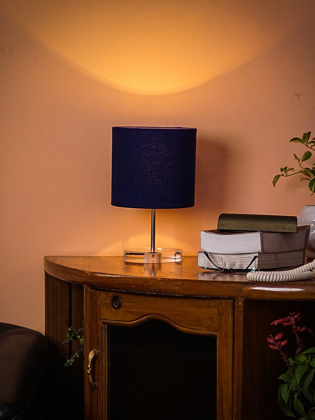Pinecraft INTERNATIONAL Blue Table Lamp with Shade Price in India