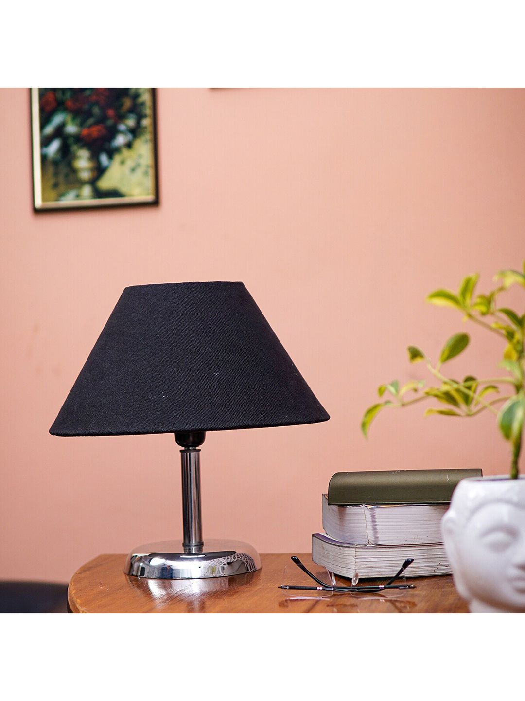 Pinecraft INTERNATIONAL Black Table Lamp with Shade Price in India