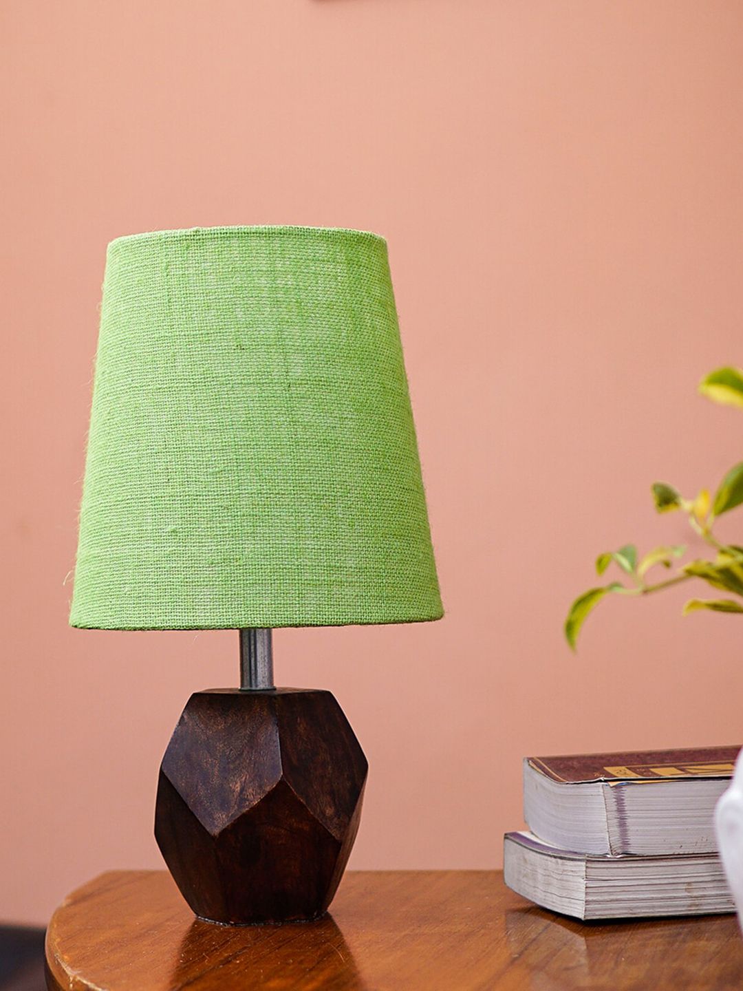 Pinecraft INTERNATIONAL Brown & Green Sefinn Table Lamp With Shade Price in India