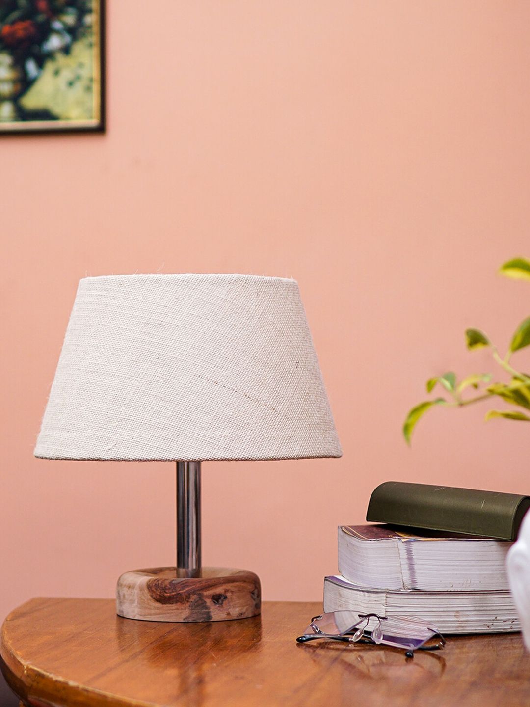 Pinecraft INTERNATIONAL Beige Table Lamp with Shade Price in India