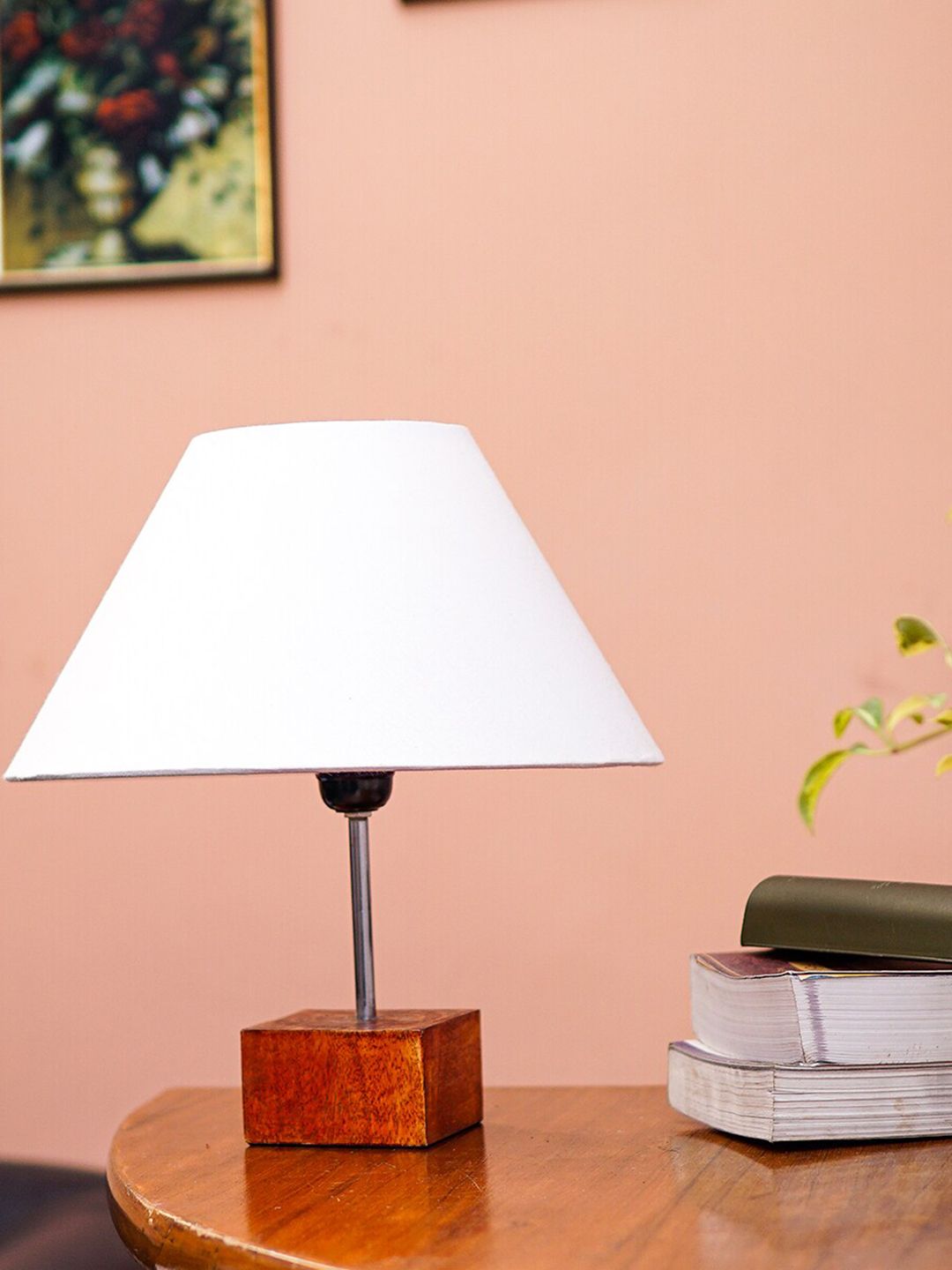 Pinecraft INTERNATIONAL White Table Lamp With Shade Price in India