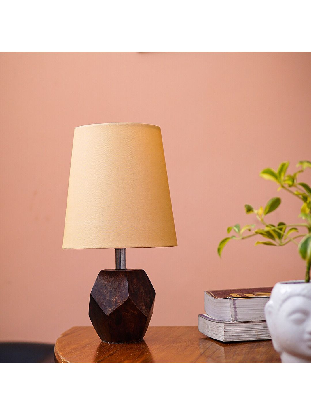 Pinecraft INTERNATIONAL Brown & Golden Sefinn Table Lamp with Shade Price in India