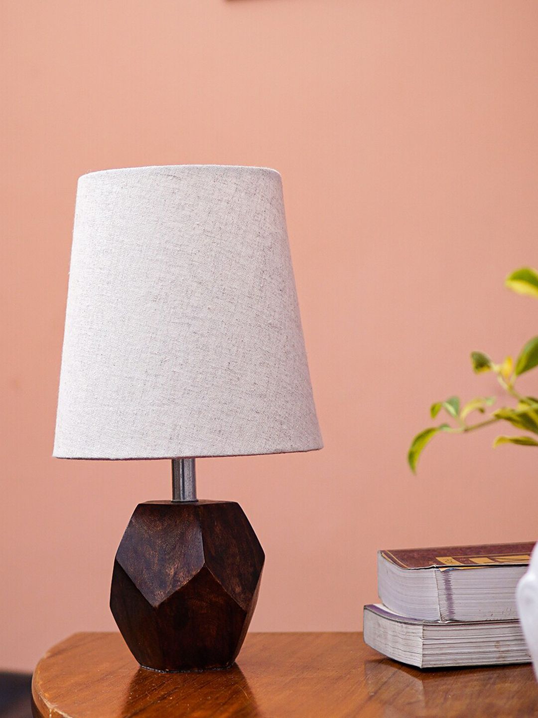 Pinecraft INTERNATIONAL Brown & Beige Table Lamp with Shade Price in India