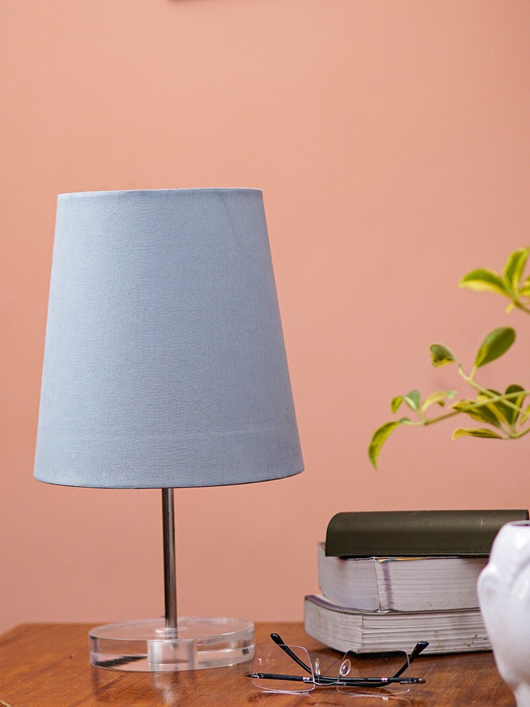 Pinecraft INTERNATIONAL Grey Table Lamp with Shade Price in India