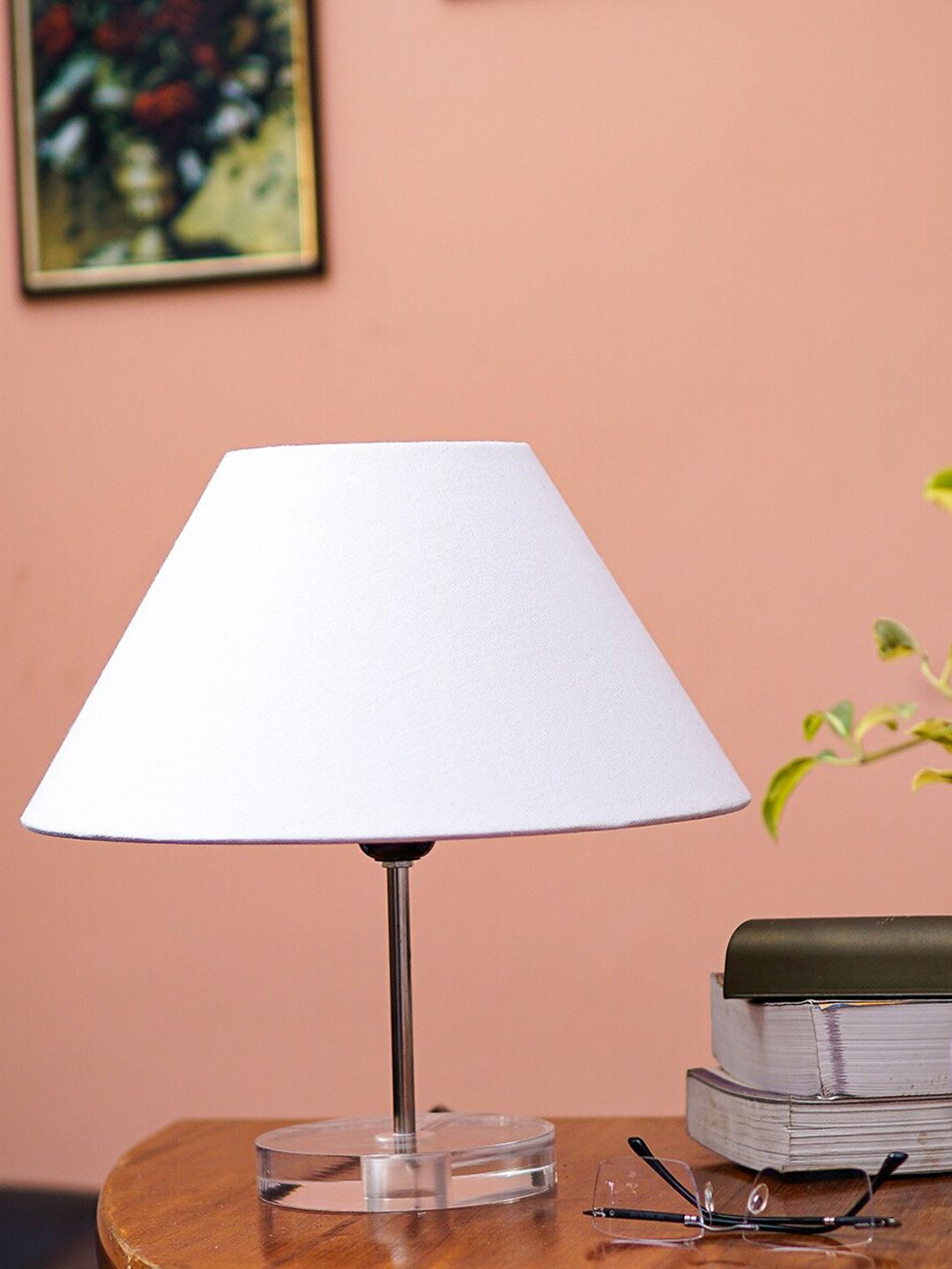 Pinecraft INTERNATIONAL White Celeste Table Lamp with White Shade Price in India