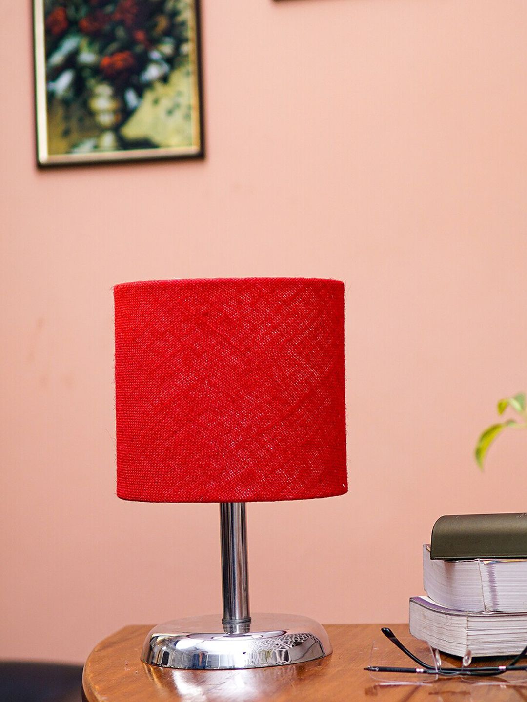 Pinecraft INTERNATIONAL Red Table Lamp with Shade Price in India