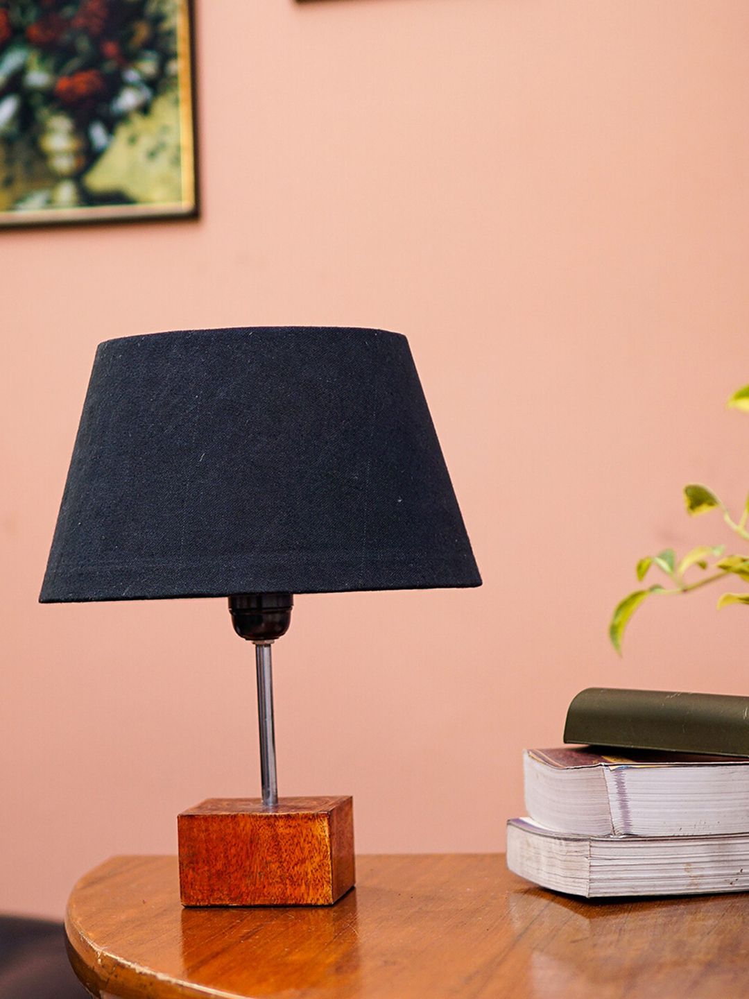 Pinecraft INTERNATIONAL Black Ema Table Lamp with Shade Price in India